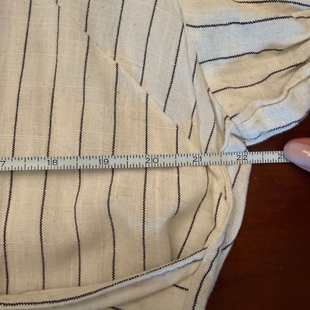 Marissa‎ Webb Collective Tie Waist Linen Midi Dress women size 14 EUC RtR - Picture 13 of 16